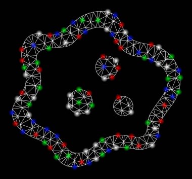 Flare Spotlar ile parlak mesh ağ Amoeba