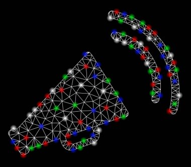 Parlak Mesh tel çerçeve açık Spotlar ile Horn duyurdu