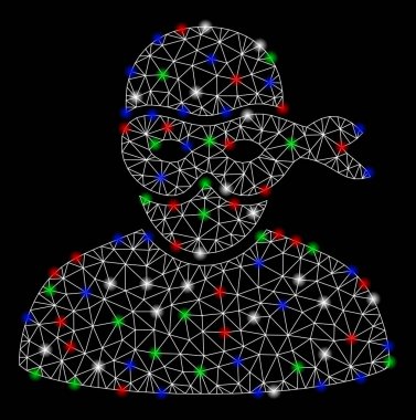 Işık Spotlar ile parlak mesh ağ Anonimious Thief