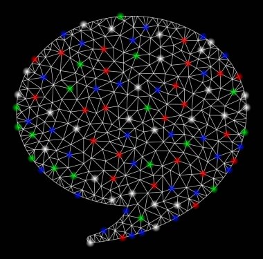 Parlak kafes tel çerçeve cevap flare Spotlar ile
