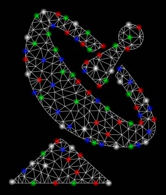 Parlak kafes tel çerçeve anten ile flaş Spotlar