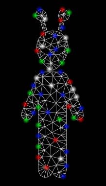 Parlak Mesh 2D anten Alien Flash Spotlar ile