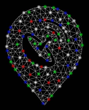 Parlak kafes ağ anten harita Marker ile Flash Spotlar