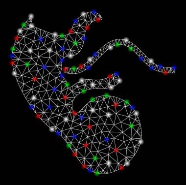 Işık Spotlar ile parlak Mesh tel çerçeve Ape embriyo