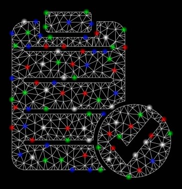 Parlak mesh ağ Flash Spotlar ile form Uygula