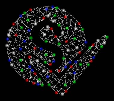 Parlak Mesh karkas Flash Spotlar ile ödemeleri onaylamak