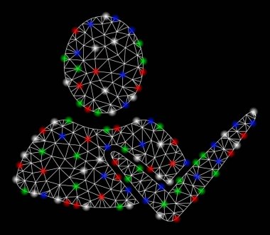 Parlak kafes 2D onaylama Kullanıcı flare Spotlar ile