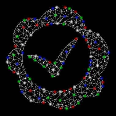 Parlak kafes tel çerçeve flaş Spotlar ile onaylı damga