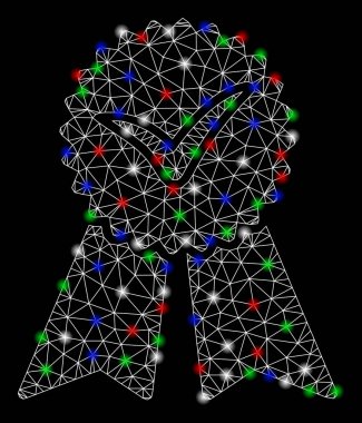 Flare Spotlar ile parlak mesh ağ onay mühür