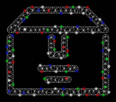 Flash Spotlar ile parlak Mesh karkas arşiv kutusu