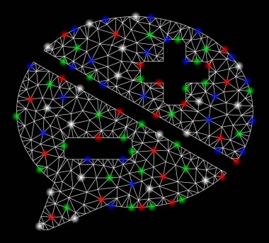 Flash Spotlar ile parlak mesh ağ argümanları