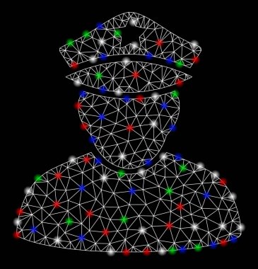 Parlama Spotlar ile parlak Mesh karkas ordu Çavuş