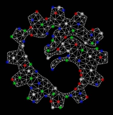 Parlama Spotlar ile parlak Mesh tel çerçeve suni çocuk