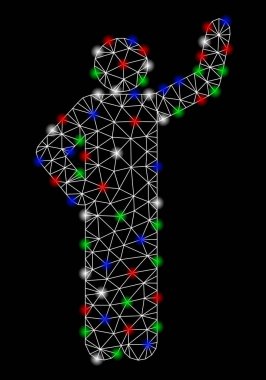 Parlayan Spotlar ile parlak Mesh karkas güvencesi Pose