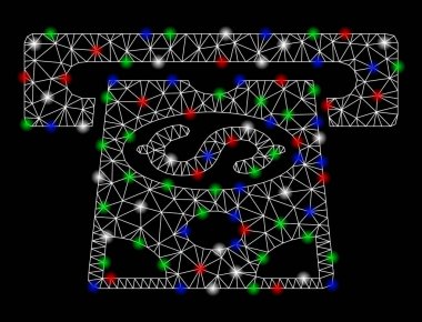 Flash Spotlar ile parlak Mesh tel çerçeve ATM Cashout