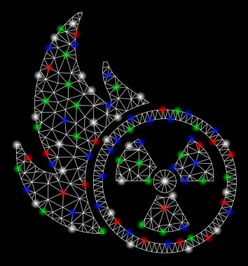 Light Spotlar ile parlak Mesh 2D atom ateşi