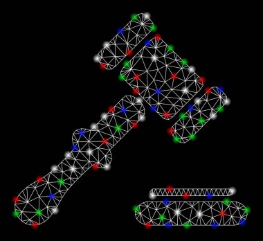 Flash Spotlar ile parlak Mesh karkas Müzayede