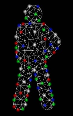 Parlaklık Spotlar ile parlak Mesh 2D Audacity Pose