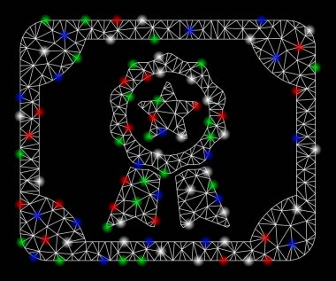 Işık spotları ile diploma yetki parlak Mesh karkas