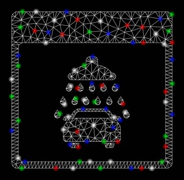Parlak Mesh karkas otomobil duş takvim sayfası ışık Spotlar ile