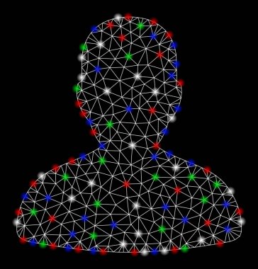 Flash Spotlar ile parlak Mesh 2D avatar