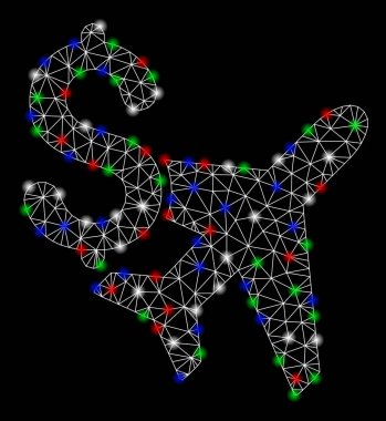 Light Spotlar ile Bright mesh ağ Havacılık Iş