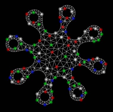 Parlama spotları ile parlak Mesh karkas Axenic