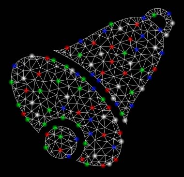 Parlak kafes tel çerçeve çan ile ışık Spotlar
