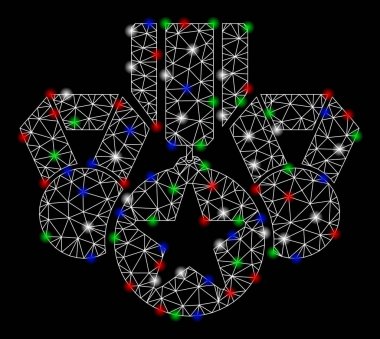 Flash Spotlar ile Bright Mesh 2D askeri ödüller