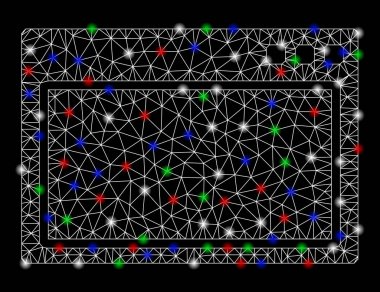 Flare Spotlar ile parlak mesh ağ programı uygulaması
