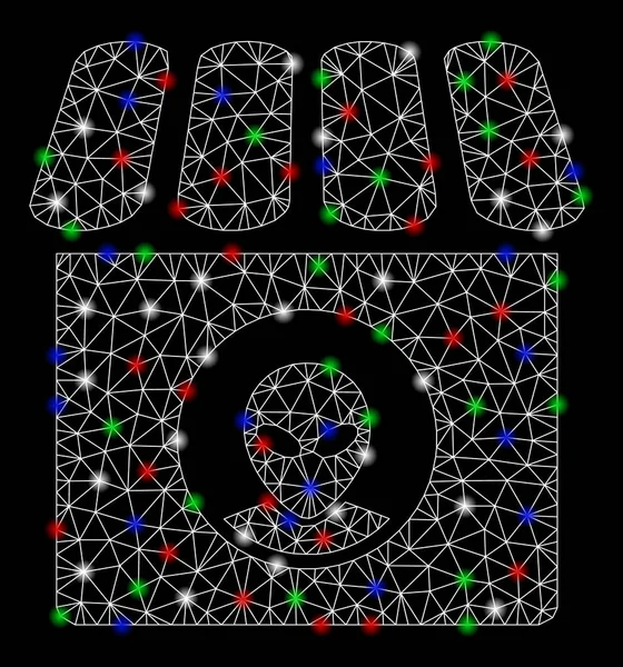 Parlama Spotlar ile parlak Mesh 2D Alien Shop