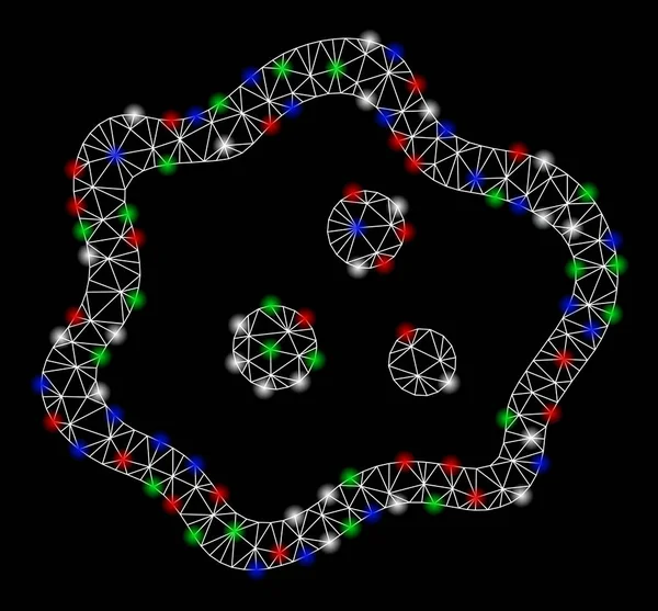 Flare Spotlar ile parlak mesh ağ Amoeba