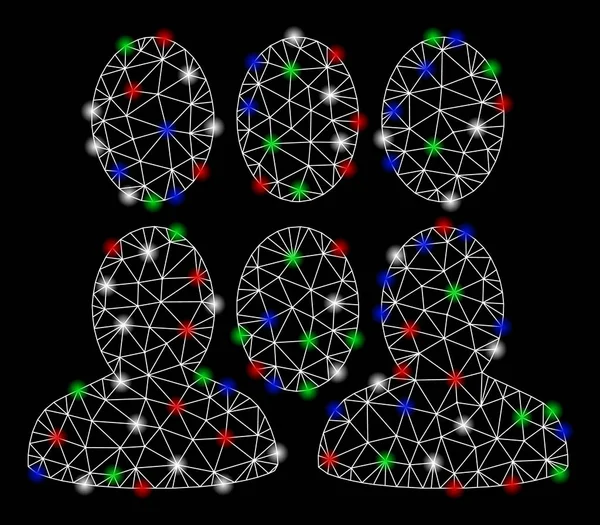 明るい網2d 聴覚と光の斑点 — ストックベクタ