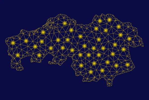 Carte de province du Brabant-Septentrional avec des taches lumineuses — Image vectorielle