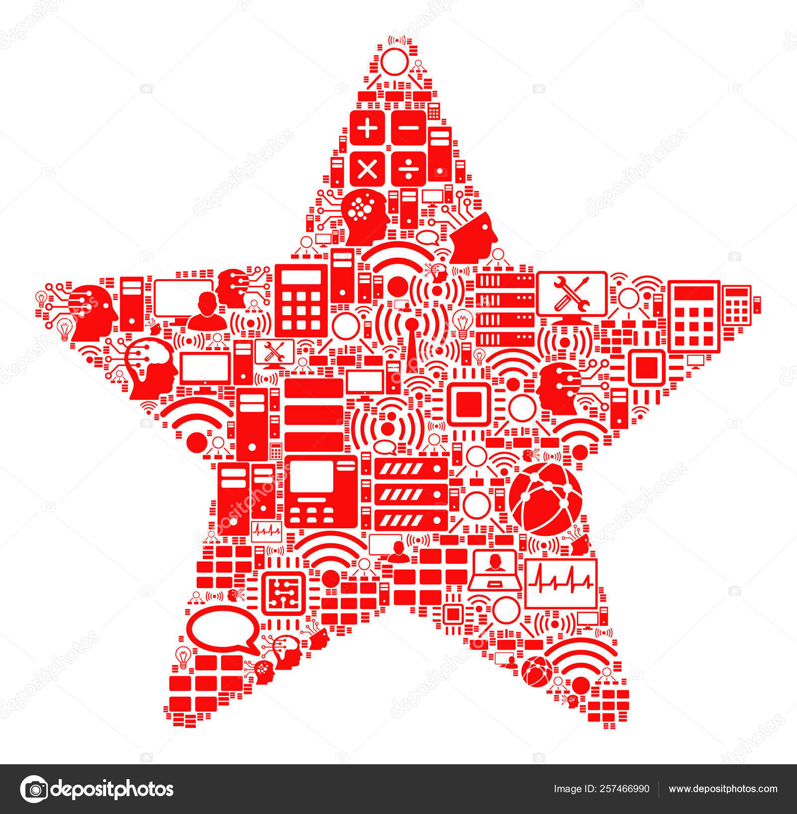 Star Collage Icon For Bigdata And Computing Stock Vector C Ahasoft 257466990