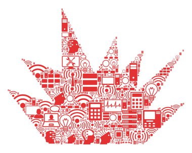 BigData ve Computing için Boom patlama kompozisyon simgesi