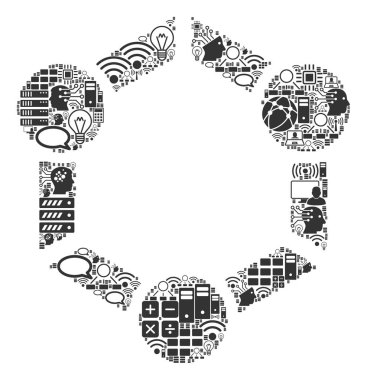 BigData ve Computing için insan Birliği kompozisyon simgesi