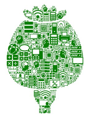 BigData ve Computing için afyon haşhaş kolaj simgesi
