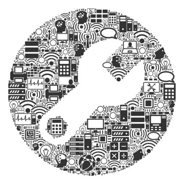 BigData ve Computing için anahtar kompozisyon simgesi