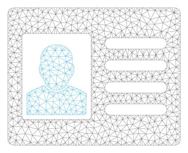 Hesap kartı Çokgen çerçeve vektör Mesh Illüstrasyon