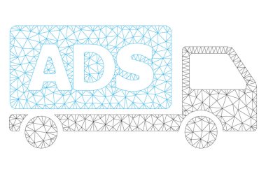 Reklam araba Çokgen çerçeve vektör Mesh Illüstrasyon