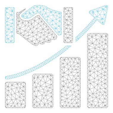 Edinme büyüme Çokgen çerçeve vektör Mesh Illüstrasyon