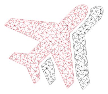 Uçaklar Çokgen çerçeve vektör Mesh Illüstrasyon