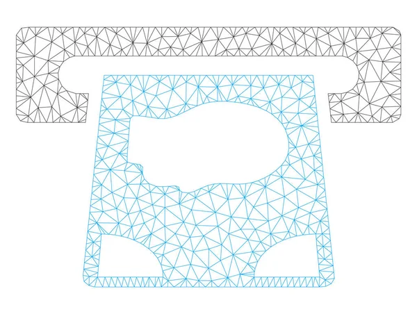 Illustration de maille vectorielle de cadre polygonal de paiement de guichet automatique — Image vectorielle