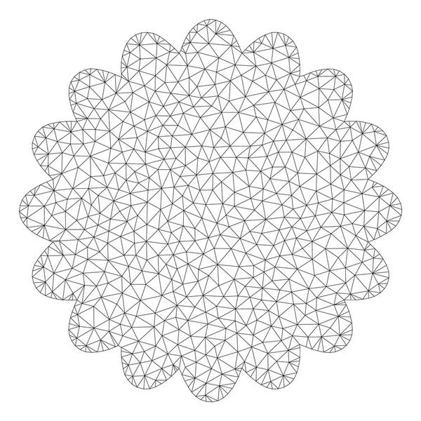 어워드 씰 다각형 프레임 벡터 메쉬 일러스트 — 스톡 벡터