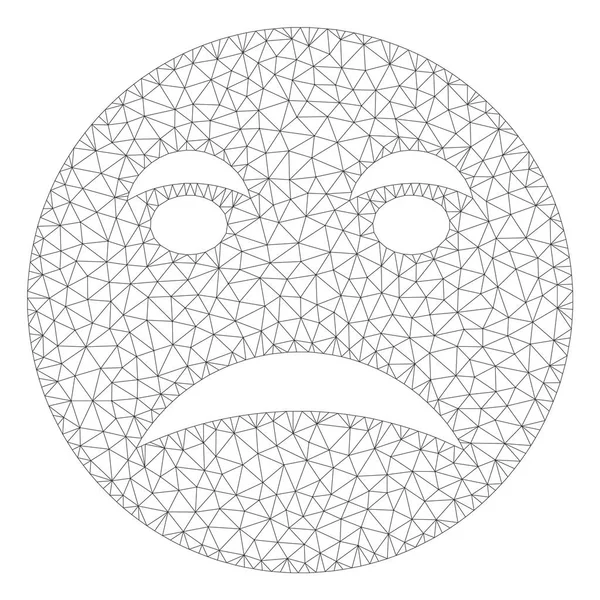 Angry Smiley Polygonal Frame Vector Mesh Illustration