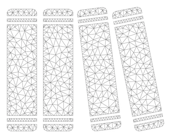 书多边形框架向量网插图 — 图库矢量图片