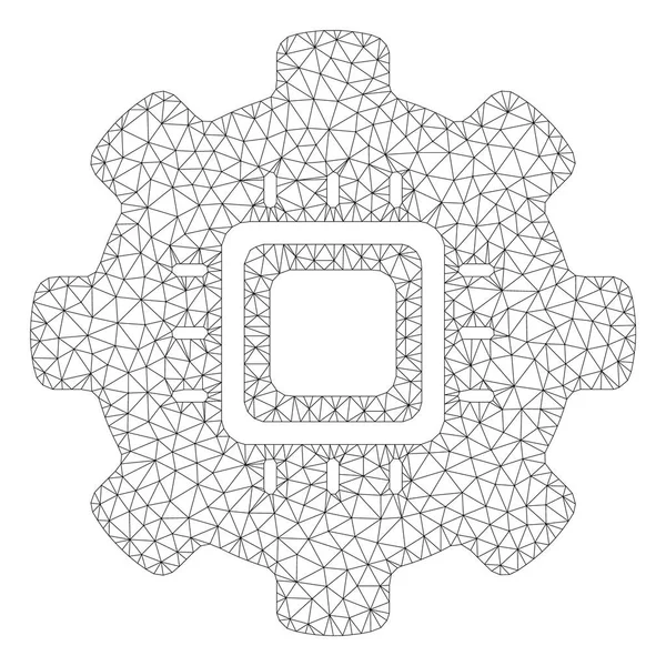 自动化多边形框架矢量网插图 — 图库矢量图片