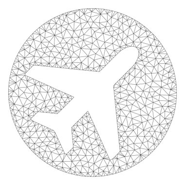 Avion Çokgen çerçeve vektör Mesh Illüstrasyon