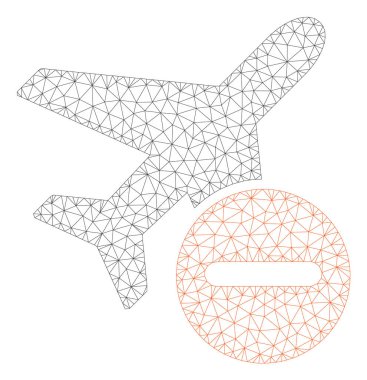 Uçak kısıtlı Çokgen çerçeve vektör Mesh Illüstrasyon